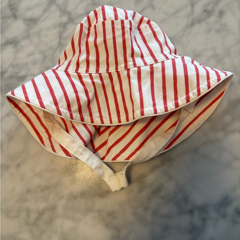 Pehr Red and White Striped Sun Hat